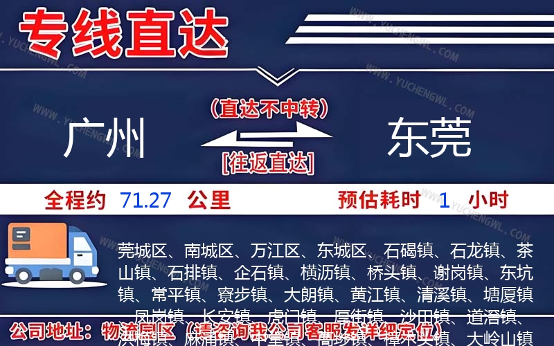 廣州到東莞物流公司