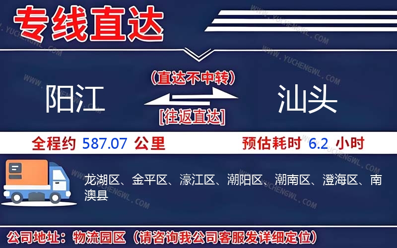 陽江到汕頭物流公司