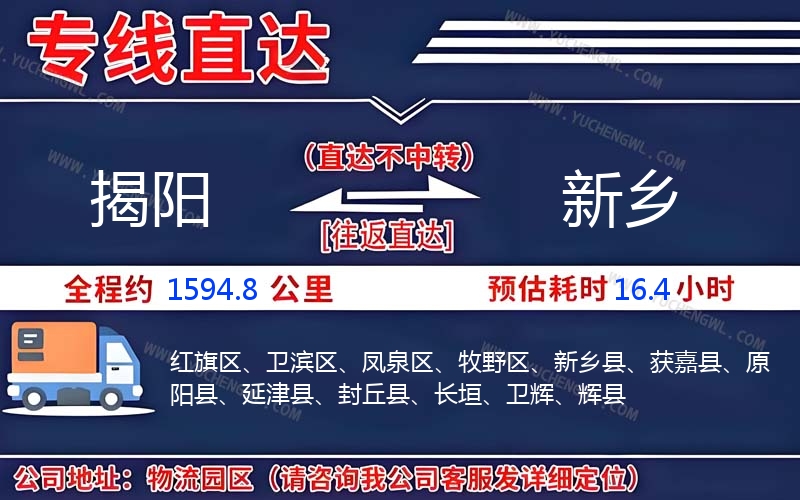 揭陽到新鄉物流公司