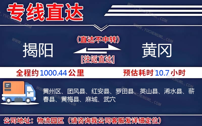 揭陽到黃岡物流公司