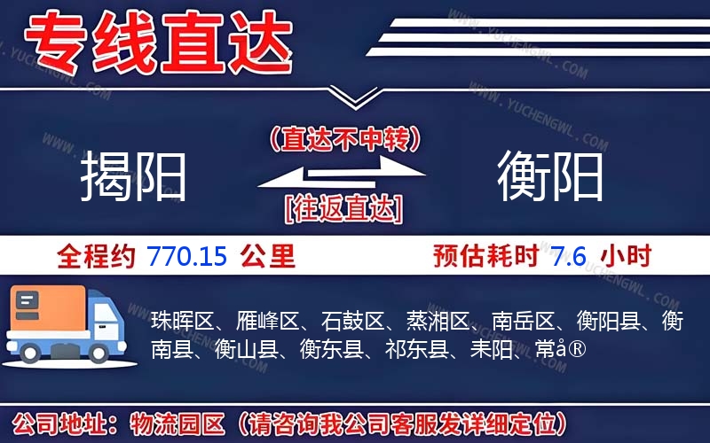 揭陽(yáng)到衡陽(yáng)物流公司