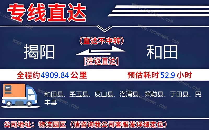 揭陽到和田物流公司