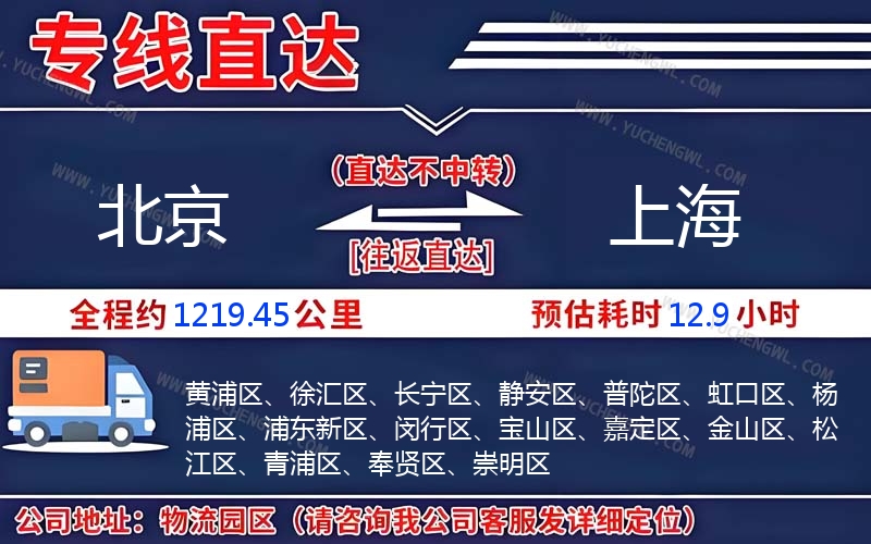 北京到上海物流公司