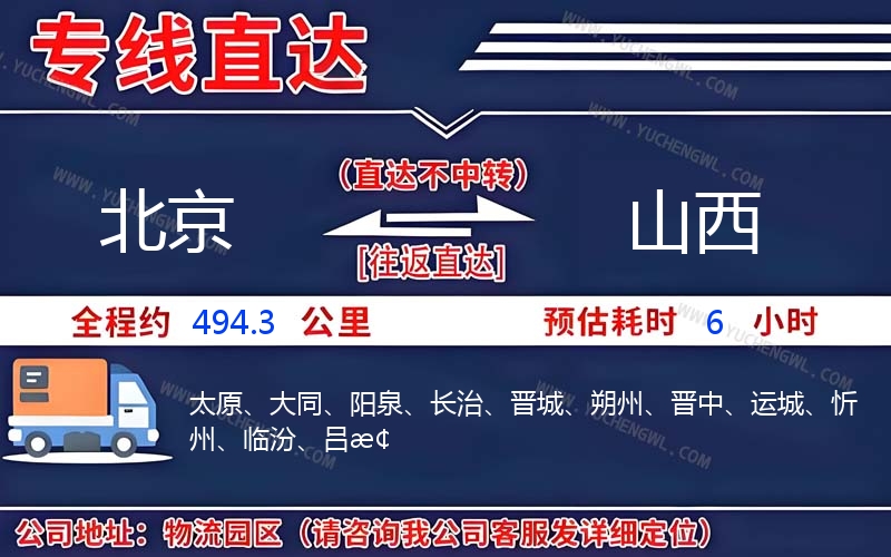 北京到山西物流公司
