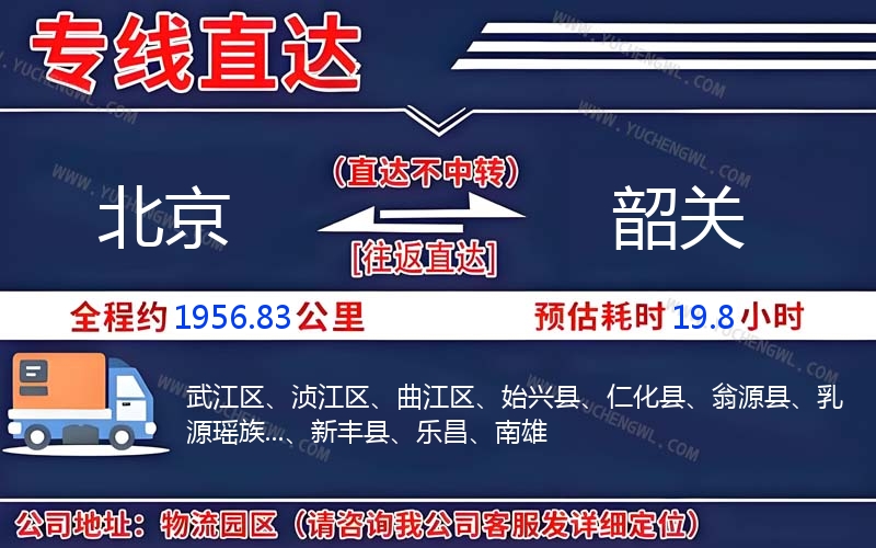 北京到韶關(guān)物流公司