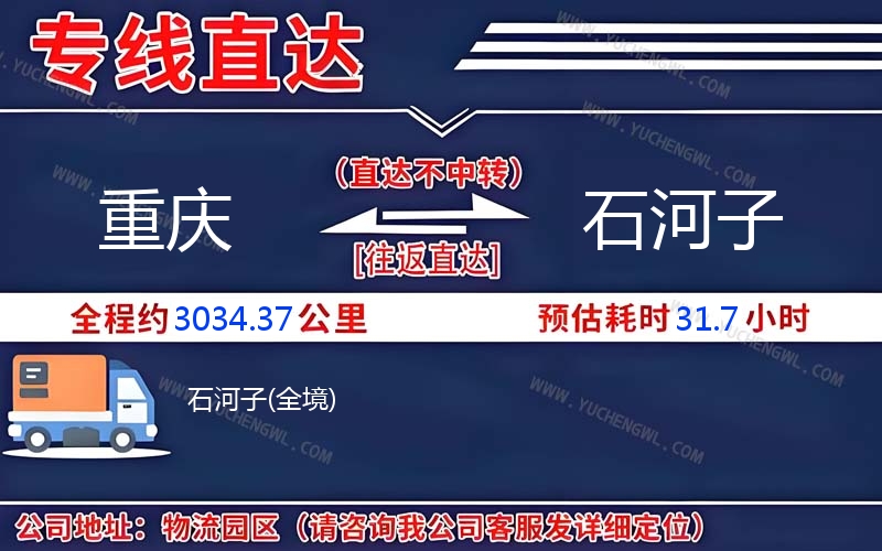 重慶到石河子物流公司