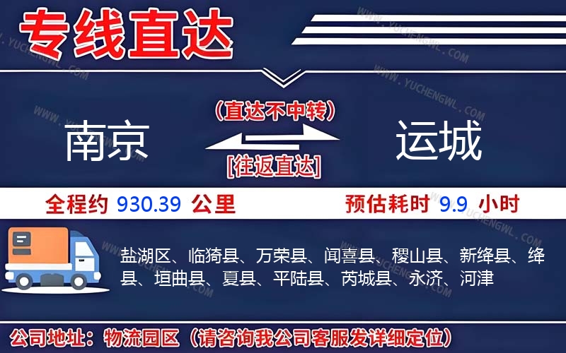 南京到運城物流公司