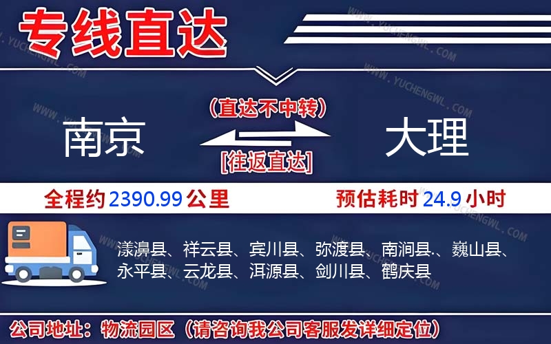 南京到大理物流公司