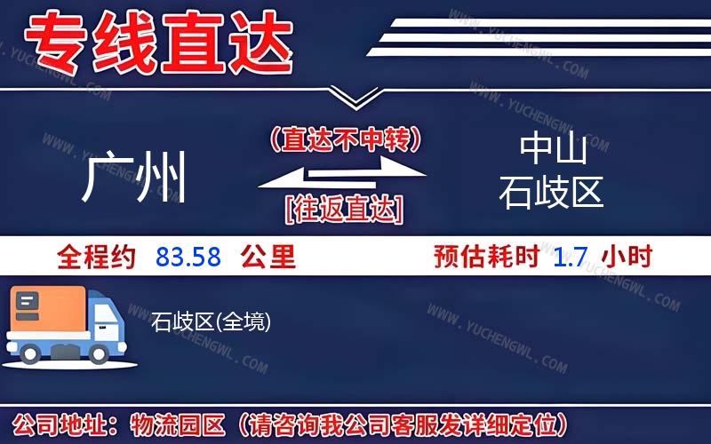 廣州到中山石歧區物流公司
