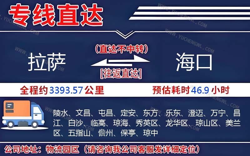 拉薩到海口物流公司