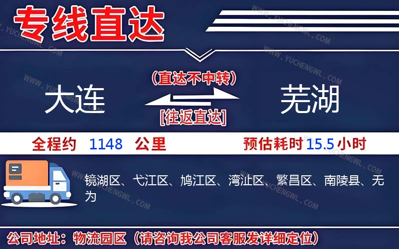 大連到蕪湖物流公司