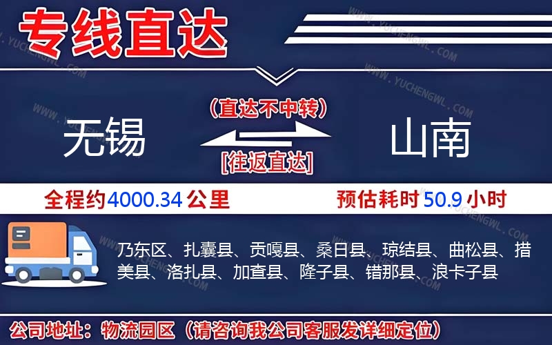 無錫到山南物流公司