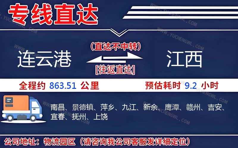 連云港到江西物流公司