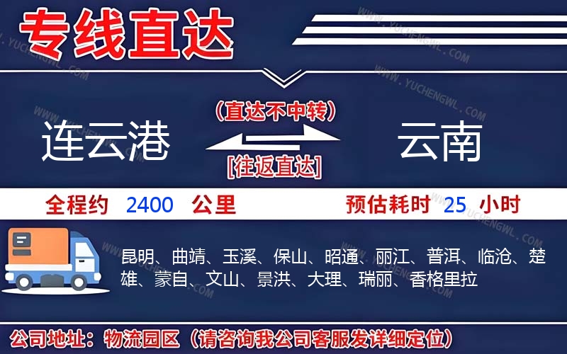 連云港到云南物流公司