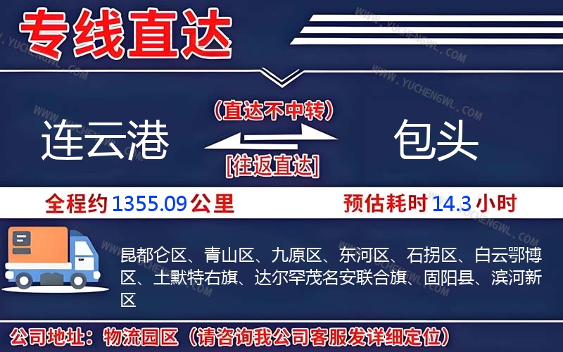 連云港到包頭物流公司