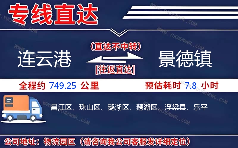 連云港到景德鎮物流公司