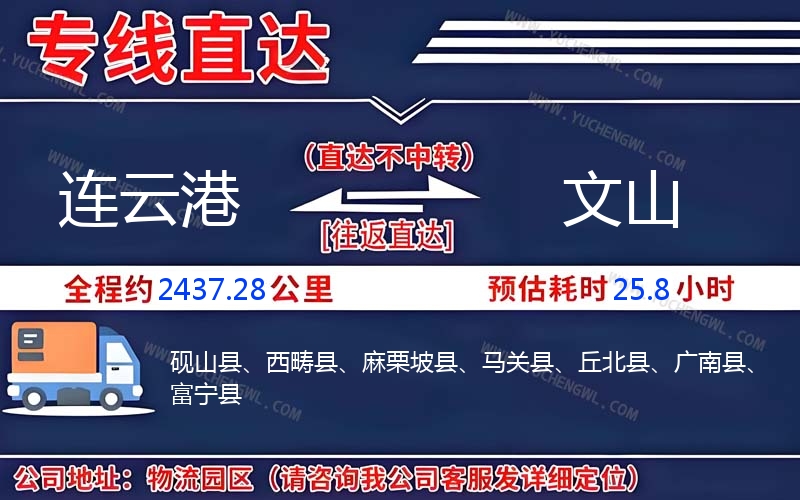 連云港到文山物流公司