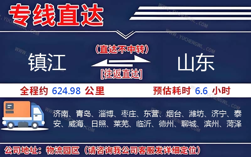 鎮江到山東物流公司