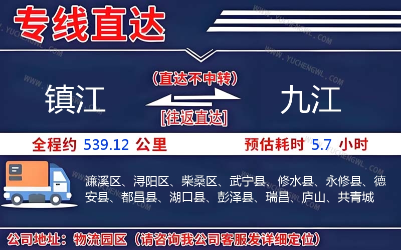 鎮江到九江物流公司
