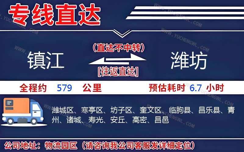 鎮江到濰坊物流公司