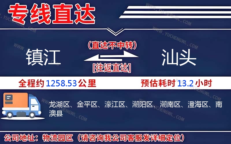 鎮江到汕頭物流公司